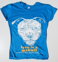 Love Is A Pitbull Sapphire Blue Baby Doll